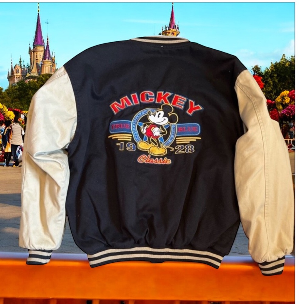 Vintage Disney Store Mickey Mouse True Blue Classic Jacket Size M 1990s View 2